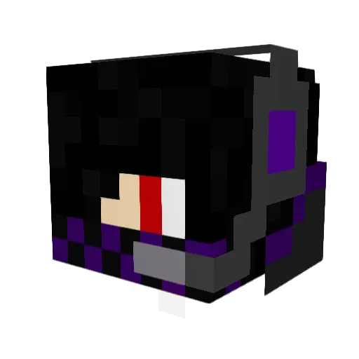 Jinjiraa Minecraft avatar head, 3D render