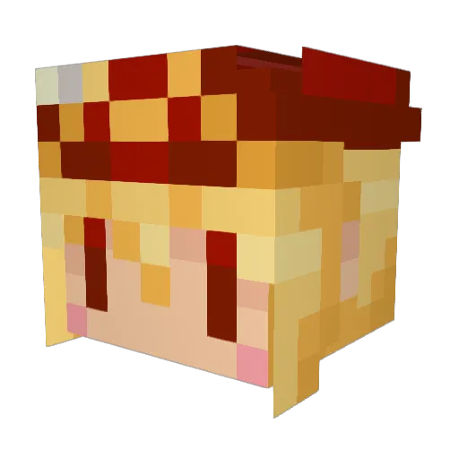 Jinkeri Minecraft avatar head, 3D render
