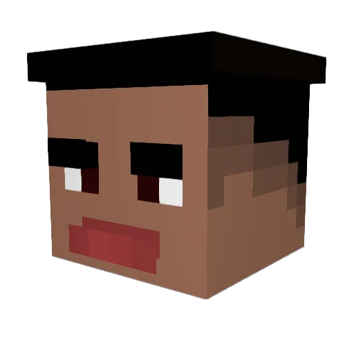 Jinkos1 Minecraft avatar head, 3D render