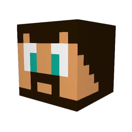 Jinksta Minecraft avatar head, 3D render
