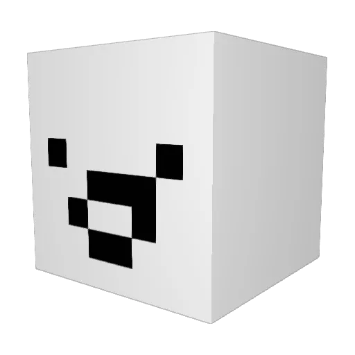 Jinkusudo Minecraft avatar head, 3D render
