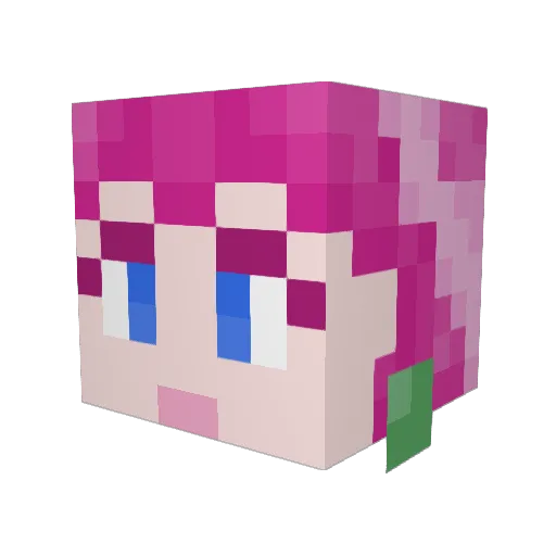 Jinkyu_ Minecraft avatar head, 3D render