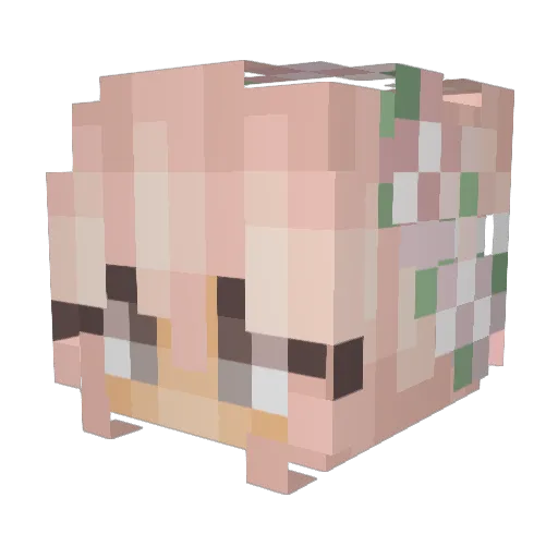 JinmuZz Minecraft avatar head, 3D render
