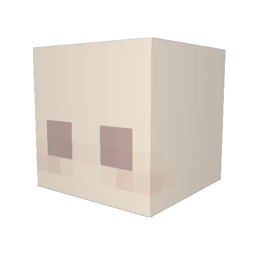JinnDaddy Minecraft avatar head, 3D render