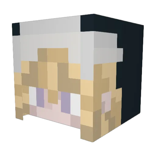 JinnFurr Minecraft avatar head, 3D render