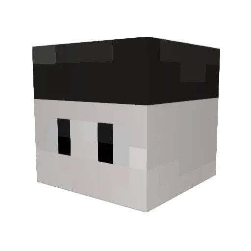 Jinnos Minecraft avatar head, 3D render