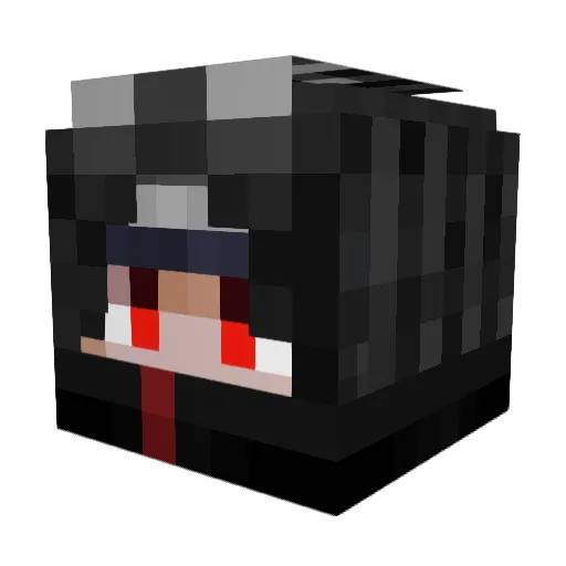 Jinnxe Minecraft avatar head, 3D render