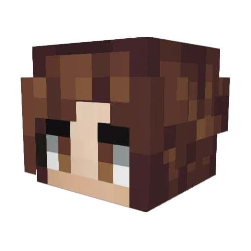 JinnyKins Minecraft avatar head, 3D render