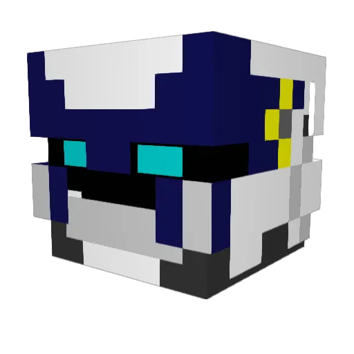 Jinock Minecraft avatar head, 3D render