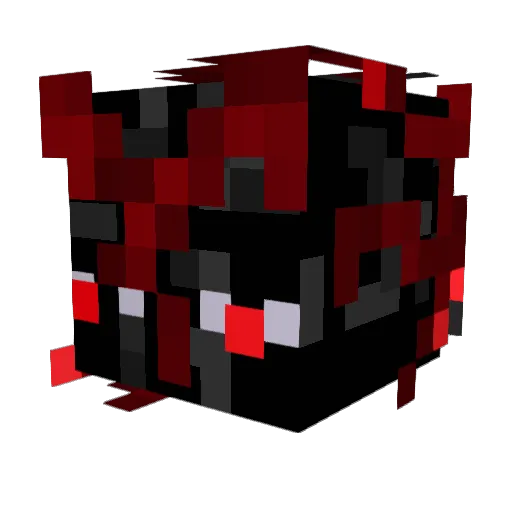Jinoyoko Minecraft avatar head, 3D render