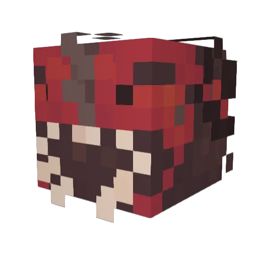 Jinraa Minecraft avatar head, 3D render