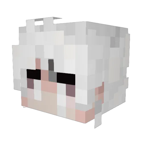 Jinraika Minecraft avatar head, 3D render