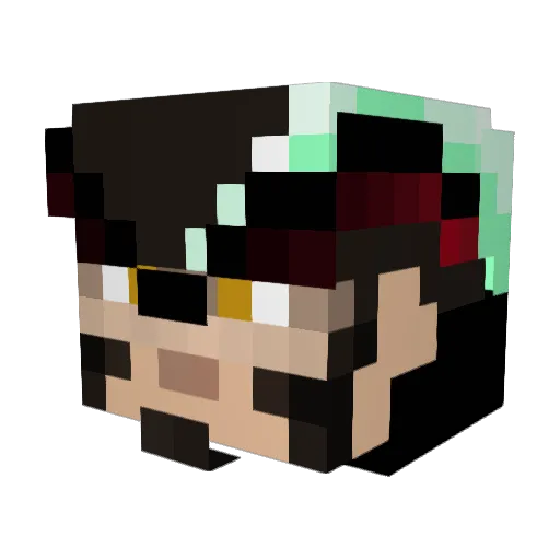 Jins16 Minecraft avatar head, 3D render