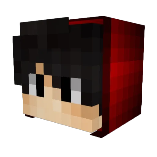 Jinslow Minecraft avatar head, 3D render