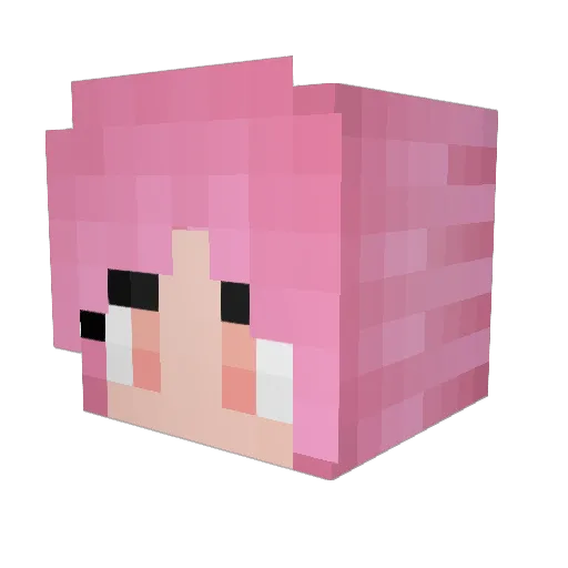 Jinsoul_ Minecraft avatar head, 3D render