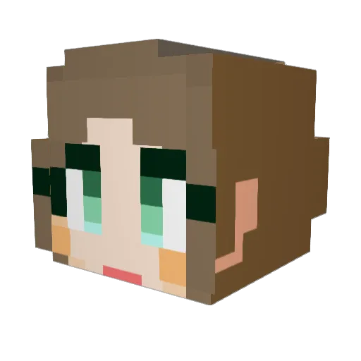 Jinu_1105 Minecraft avatar head, 3D render