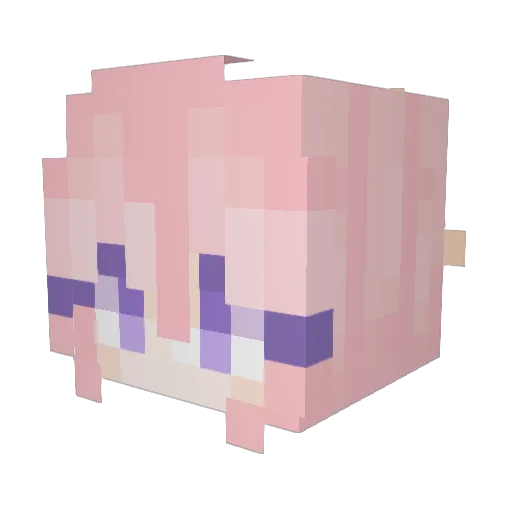 Jinver Minecraft avatar head, 3D render