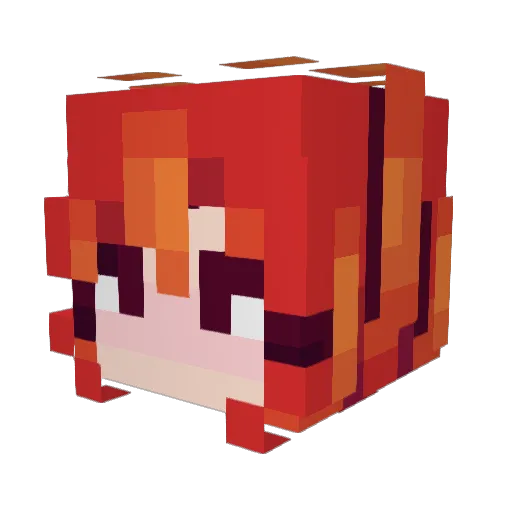 Jinx0423 Minecraft avatar head, 3D render