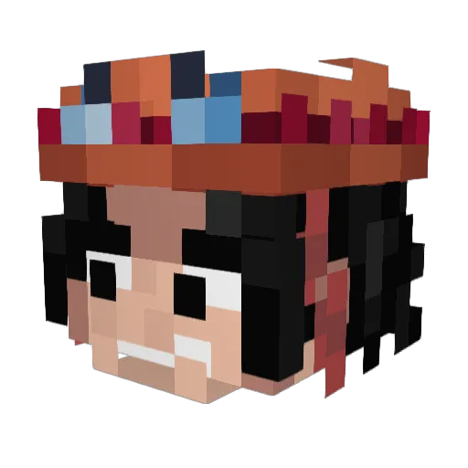 Jinx1171 Minecraft avatar head, 3D render