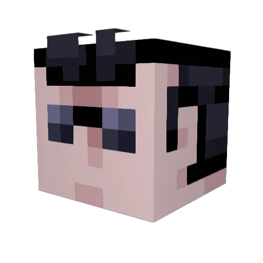 Jinx902 Minecraft avatar head, 3D render