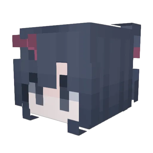 Jinx Minecraft avatar head, 3D render