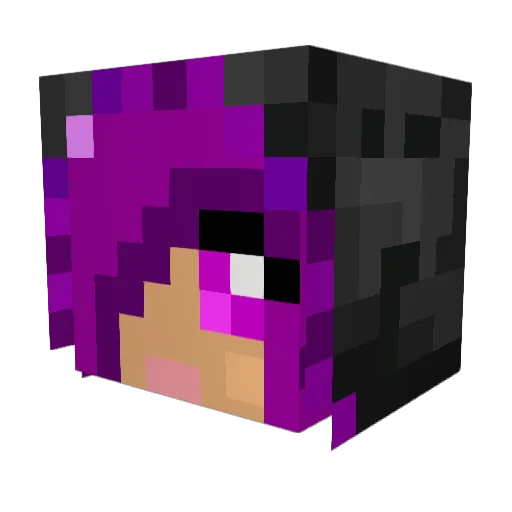JinxBadluck Minecraft avatar head, 3D render