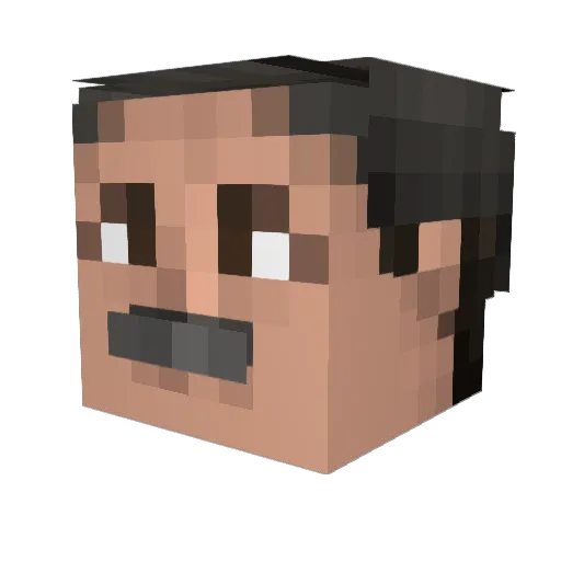 JinxNerd Minecraft avatar head, 3D render