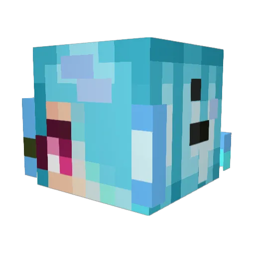 JinxShiro Minecraft avatar head, 3D render