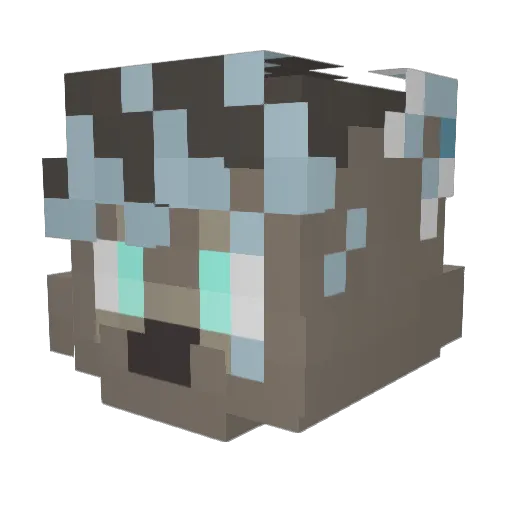 Jinx_ Minecraft avatar head, 3D render