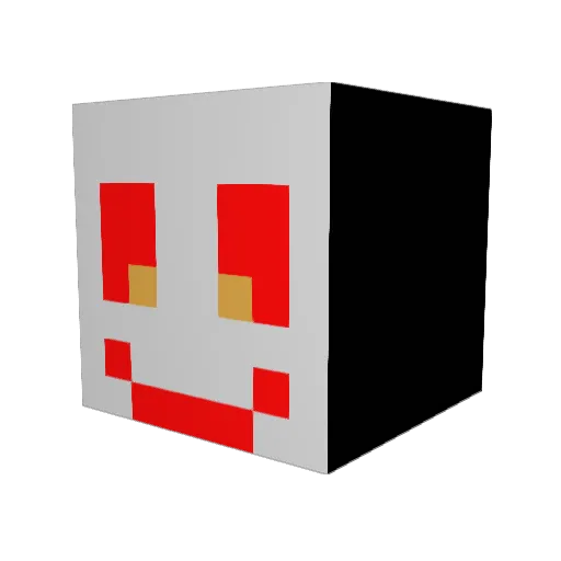 Jinxhub Minecraft avatar head, 3D render
