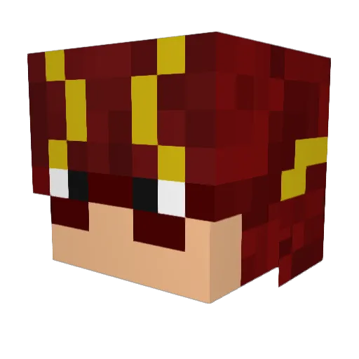 Jinxx07 Minecraft avatar head, 3D render