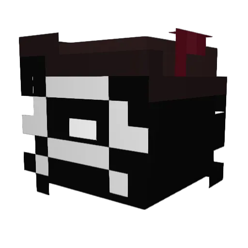 JinxxedRubyy Minecraft avatar head, 3D render