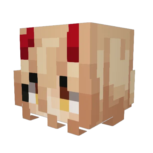 Jinxxis Minecraft avatar head, 3D render