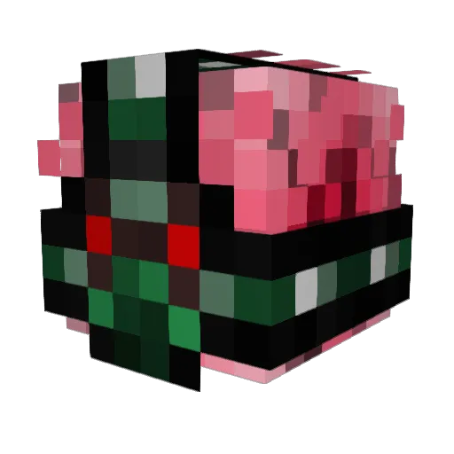 Jinzo_27 Minecraft avatar head, 3D render