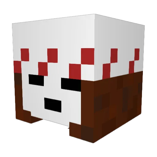 Jinzog Minecraft avatar head, 3D render