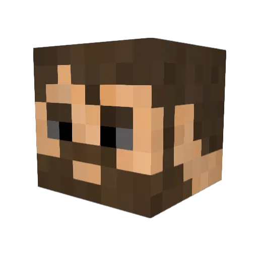 Jio15 Minecraft avatar head, 3D render