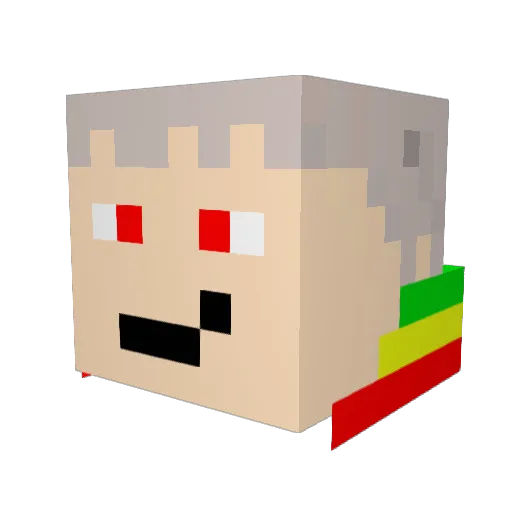 Jior Minecraft avatar head, 3D render