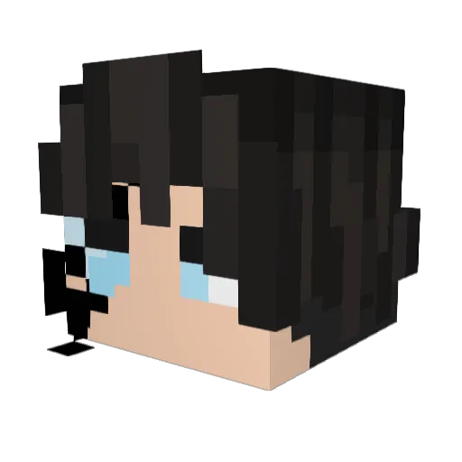 Jiorfy Minecraft avatar head, 3D render