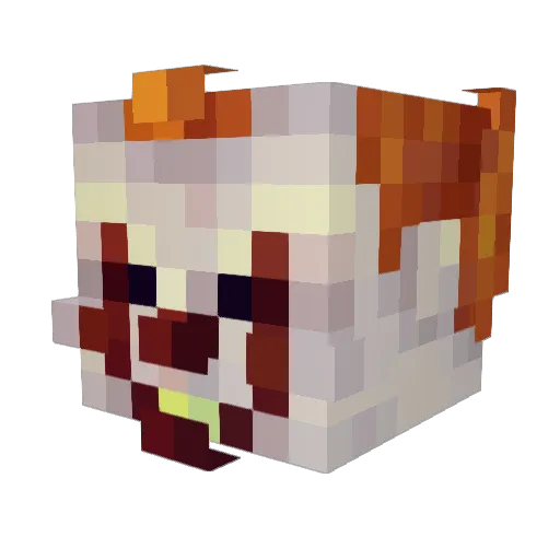 JipJaws Minecraft avatar head, 3D render