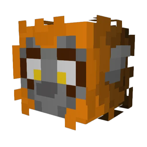 Jipari Minecraft avatar head, 3D render