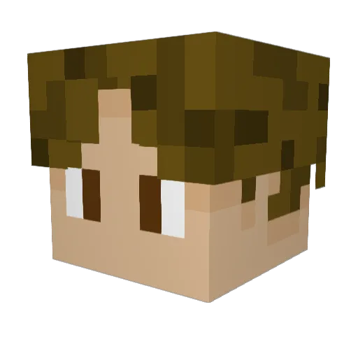 Jipp_o Minecraft avatar head, 3D render