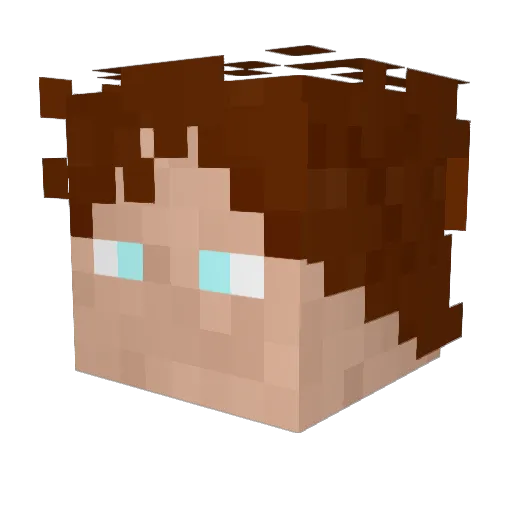 Jippertje Minecraft avatar head, 3D render