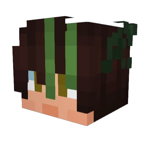 Jipple Minecraft avatar head, 3D render
