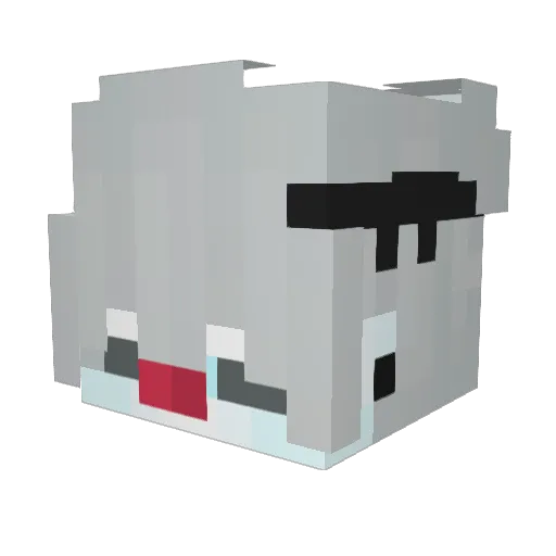 Jippoblade Minecraft avatar head, 3D render