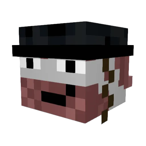 Jipson Minecraft avatar head, 3D render