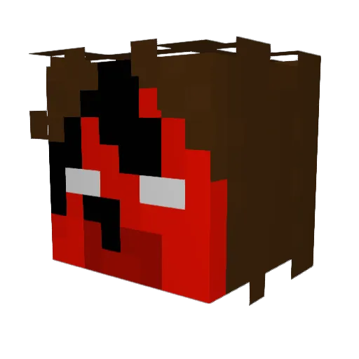 JiquiXD Minecraft avatar head, 3D render