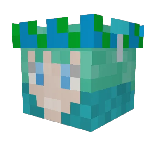 JiraDoom Minecraft avatar head, 3D render