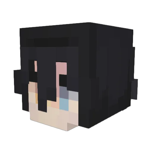 Jiraiya_Cloud Minecraft avatar head, 3D render