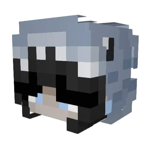 Jirii Minecraft avatar head, 3D render