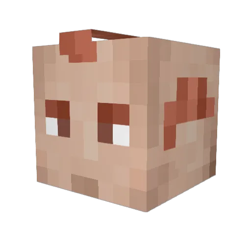 Jirobo Minecraft avatar head, 3D render